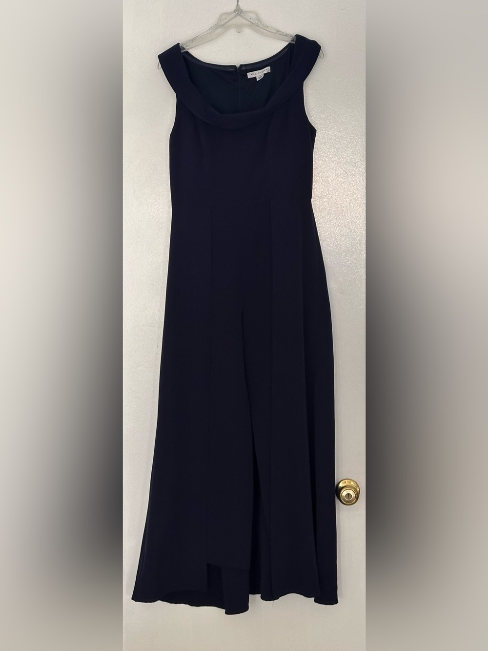 Kay Unger Women Alara Walk Thru Jumpsuit Blue Su 8